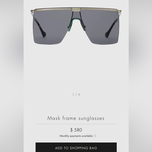 Gucci mask frame sunglasses
